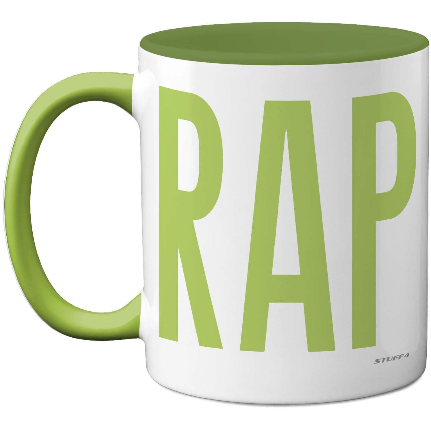 Stuff4 Rude Gifts - Green Cr*p Mug - Funny Gifts for Men Women from Friend Colleague, Swearing Birthday Presents, Fun Bday Presents, 11oz Green Handle Ceramic Dishwasher Safe Premium Mugs