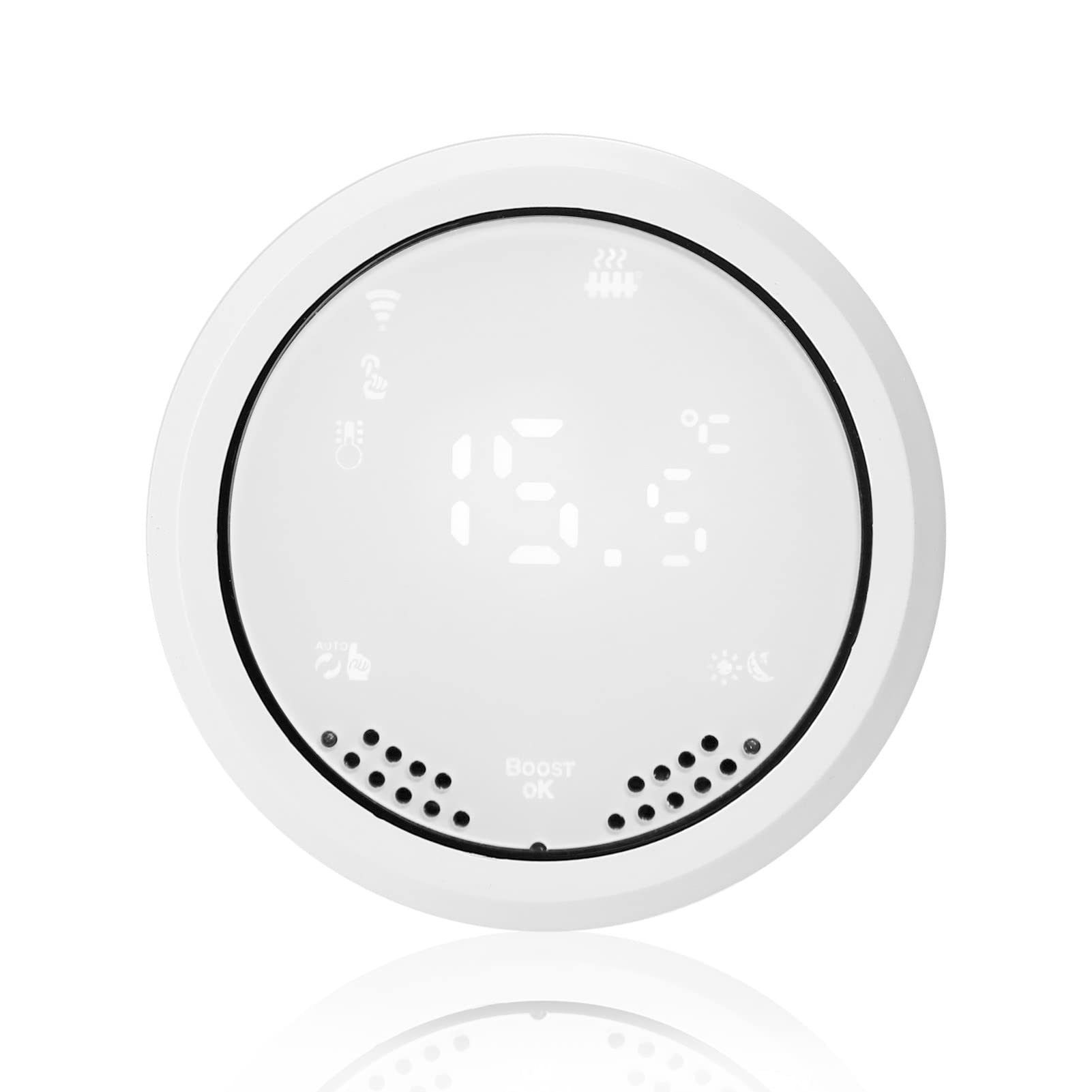Inteligentny zawór grzejnikowy Sterowanie aplikacją Zigbee Inteligentna regulacja temperatury Termostat Zawór grzejnikowy do domowego systemu grzewczego ABS Biały 5,6 x 5,6 x 7,5
