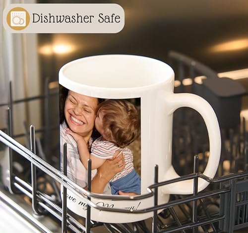 image for HomeBee Personalized Coffee Mug | Custom Photo Text and Logo Ceramic M