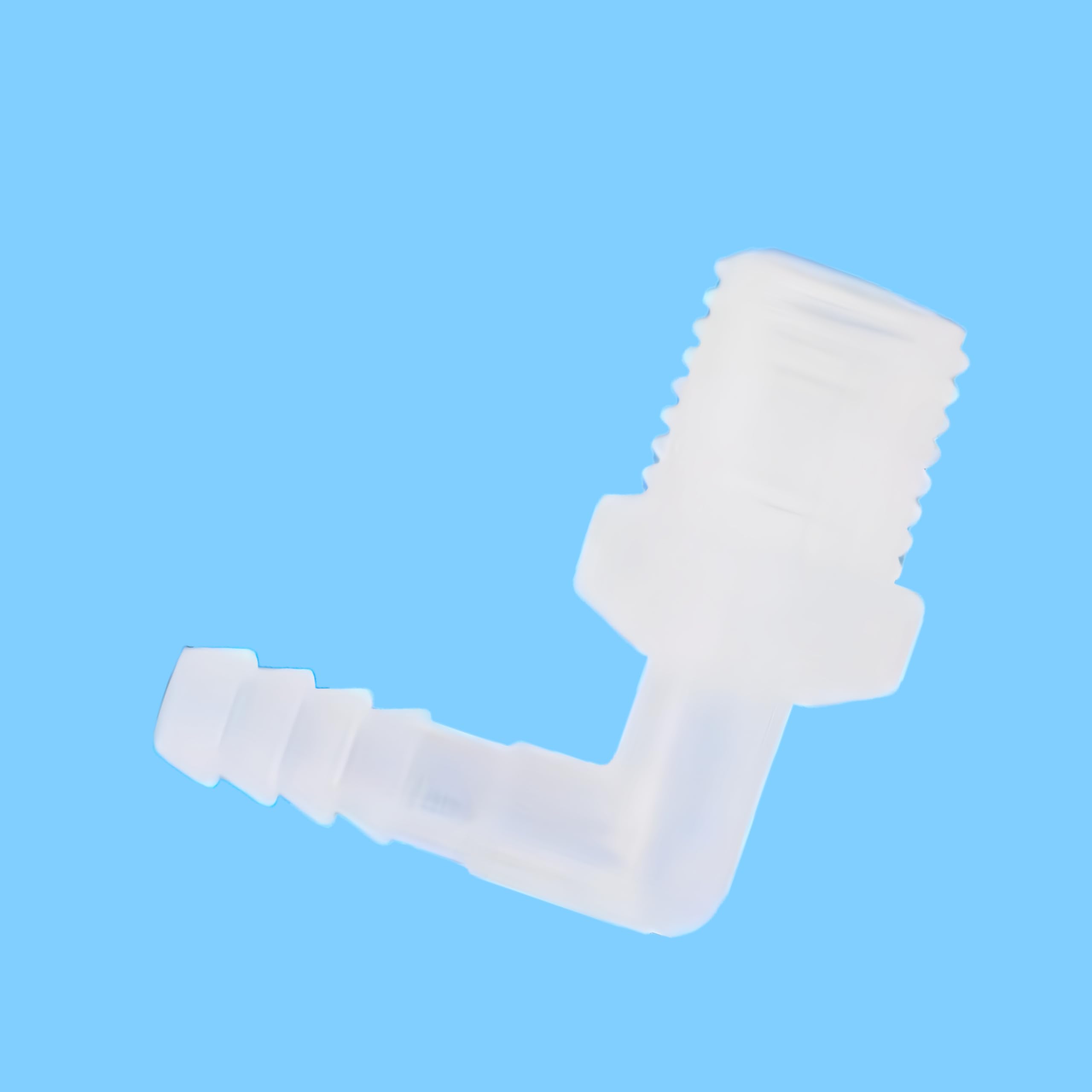 25 sztuk 1/4G męskie złącze gwintowane do złącza kolczastego-PP plastikowe złączki do węży wielokrotnego użytku do laboratorium, maszyn spożywczych(3/16inch L-Type)
