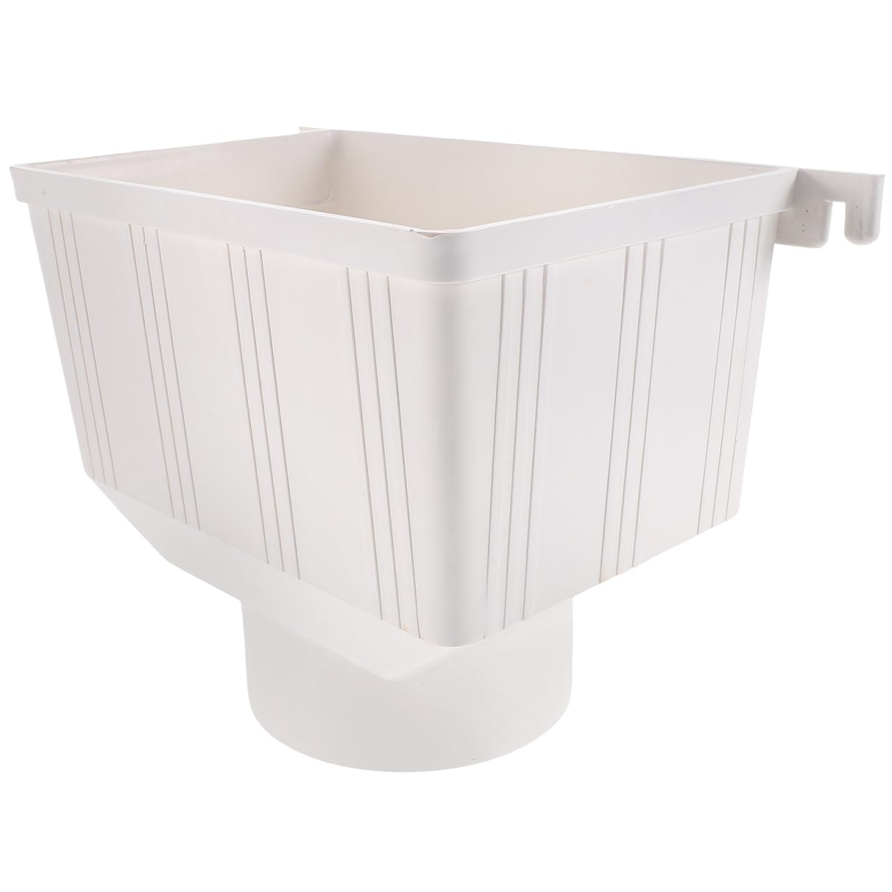 Système de capture d'eau de pluie et filtre de gouttière carré blanc