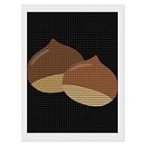 ダイヤモンドアート 秋の味覚 クリ ダイヤモンド絵画 5D ダイヤモンド塗装 DIY モザイクアート おしゃれ 全面貼り付 刺繍アート ビーズ絵 ダイヤモンド塗装 芸術品 ホーム装飾 ビーズ絵画 手作り 防水 プレゼント 12"x16"