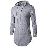 men gold men shirt ZZOU Mens Hipster Hip Hop Long Sleeve Hoodies T-Shirt Sweatshirt Sweater Lightweight Pullover Hoodie Hooded t Shirts Casual Polo Shirts Baseball Sports Fitness Fashion Leisure Clothing