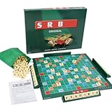 BCEDIGAD Juego de Inglés Letras Juego de Tablero de Scra-bble Ortografía Letras Ortografía Letras Juegos Viaje Letras DIY Letras Azulejos Juegos de Palabras para Niños Juguete Educativo-2-4 Jugadores