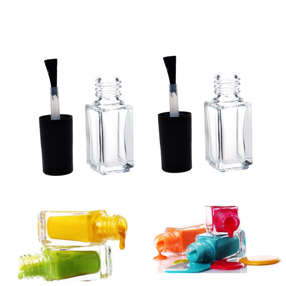 Amazon.co.jp: 5ml 詰め替え可能な空のマニキュアボトル容器 DIYネイル