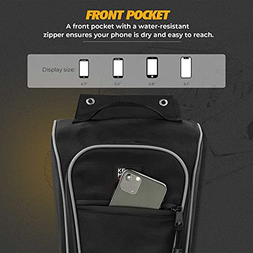Bolso de almacenamiento KEMIMOTO PRO XP 2020-2025 para UTV, bolso central de asiento con cremallera resistente al desgaste de PVC, compatible con Polaris PRO XP / 4 miniatura 4