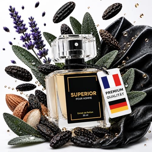 JK Jordan & König Superior Parfüm Herren Extrait de Parfum mit Pheromone 30% Duftölanteil Langanhaltend Aromatisch Würzig Ledrig Süß Nussig Herrenparfum Geschenk für Männer