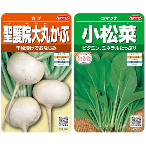 【セット買い】サカタのタネ 実咲野菜5472 聖護院大丸かぶ カブ 00925472 + 実咲野菜2770 小松菜 00922770