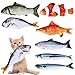Anyasen Spielzeug mit Katzenminze 7 Stück Fisch Spielzeug Katzen Fisch Katze Katzenminz Kissen Kauen Spielzeug Katze Interaktive Spielzeug Simulation Fisch Spielzeug Plüsch Fisch für Katze Kätzchen