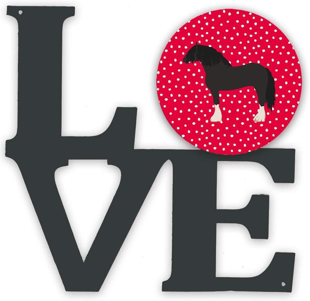 Caroline's Treasures CK5331WALV Pomeranian Rogener Goose Love Metal Wall Artwork Love, Red Indoor Outdoor Art Decor Patio, Bathroom, Kitchen Colorful Aluminum and Black Steel Sculpture