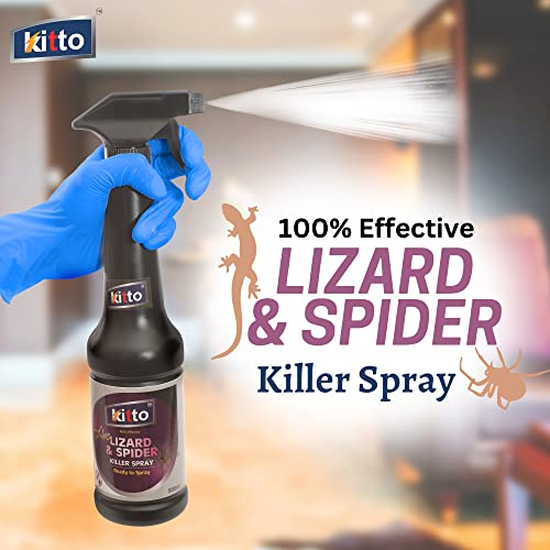 Image of Kitto Lizard and Spider Spray - 500 ml | All-in-One Natural Repellent Spray | Non-Toxic, Eco-Friendly Pest Control for Home | Ready-to-Use | Safe for Humans & Pets