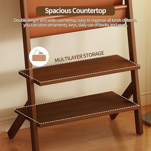 Tall Floor Standing Magazine Rack - Large Brochure Display Stand with Mounting Kit - Reading Book Holder for Kids, Seniors - Easy Installation (Brown, 64cm/25in)