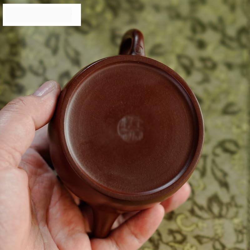 Dzbanek do herbaty ziołowej 200 ml, fioletowa glina, ręcznie robiony dzbanek do herbaty, surowa ruda, fioletowy błoto, zestaw do herbaty Zisha, akcesoria do ceremonii herbacianej, rzemieślniczy zapa
