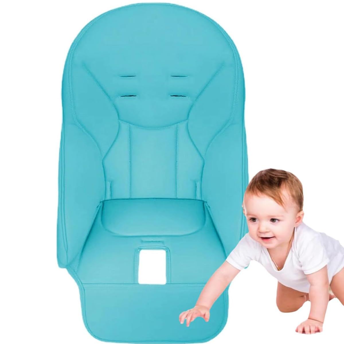 Baby High Chair Cover Baby High Chair Cushion Breathable High Chair Pad Comfortable Baby Dining Chair Seat Cushion Replacement Covers for Peg-Perego Siesta-Zero 3 (Blue)