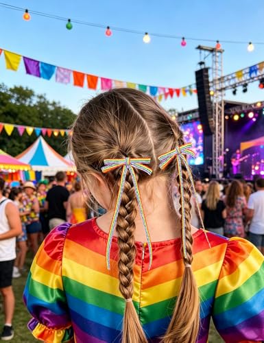 6 Pinzas de Cinta Arcoíris para Día del Orgullo miniatura 2