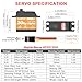 HobbyPark Waterproof Servo 20KG Servo Motor High Torque RC Servo Metal Gear Digital Servo with 25T Servo Horn for 1/10 1/12 RC Car Robot DIY Control Angle 180°, 0.09sec