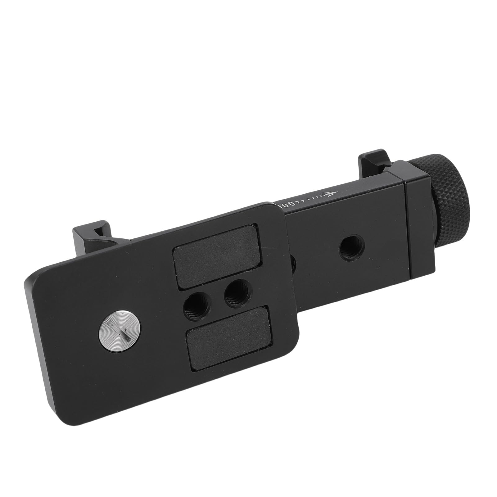 Fockety Supporto per Treppiede per Telefono, Morsetto Regolabile da 60 a 100 Mm in Lega di Alluminio, Rotazione di 360 Gradi, Inclinazione di 110 Gradi, Adattatore per Supporto per Smartphone per