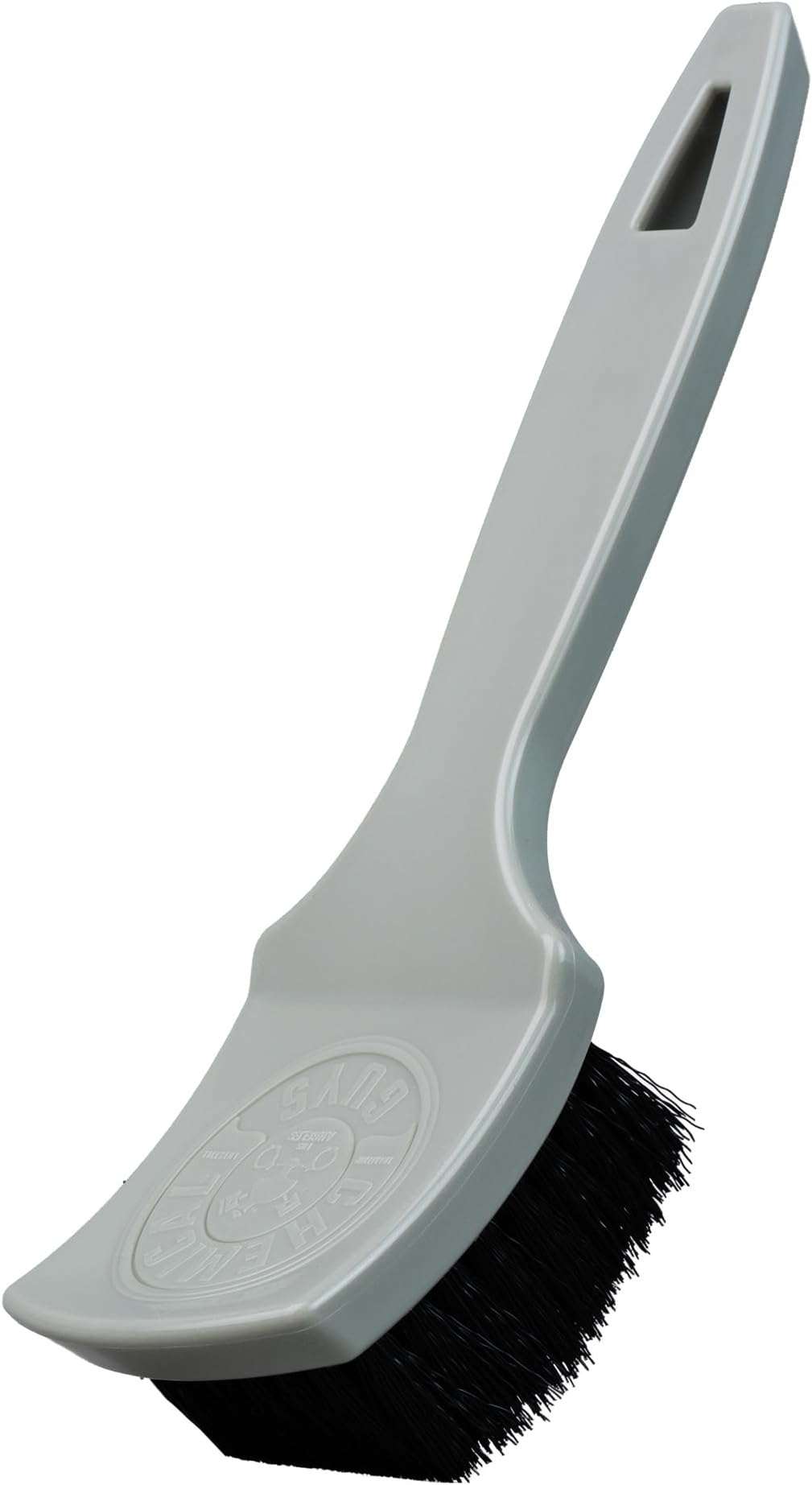 Chemical Guys, The Nifty Interior Detailing Brush, Synthetic Bristle Scrub Tool for Car Carpet Floor Mats Upholstery Trunk Liners, Auto Cabin Cleaning Brush with Ergonomic Short Handle - Grey