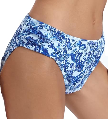 Image of Women's Bathing Suit Bottoms Full Coverage Ruched Bikini Tankini Bottom Swimsuit Brief