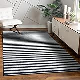 LUXE WEAVERS Daphnes Collection 2800 Navy 5x7 Moroccan Lines Area Rug