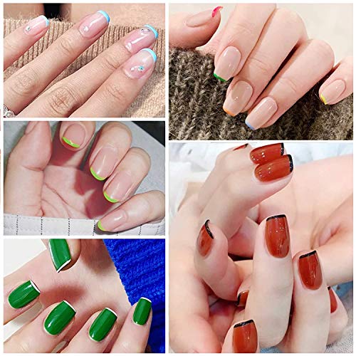 EBANKU Lächeln Muster Nagel Aufkleber Gold Silber 3D Laser Metallic Nail Art Aufkleber Selbstklebend Nagelsticker für… – Bild 6