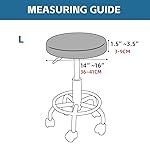 Shukii Stool Covers -PU Bar Stool Slipcover with Elastic, Waterproof, Round Seat Covers (2 Pack) - Image 2