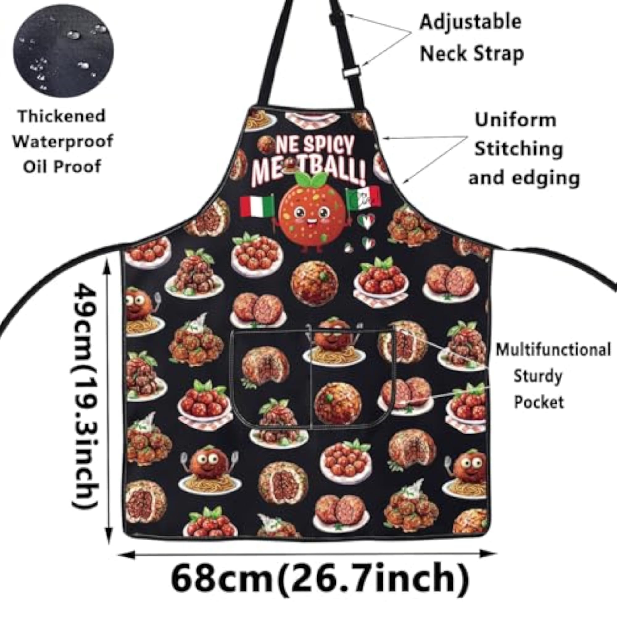 Spicy Meatball Kitchen Apron Gift