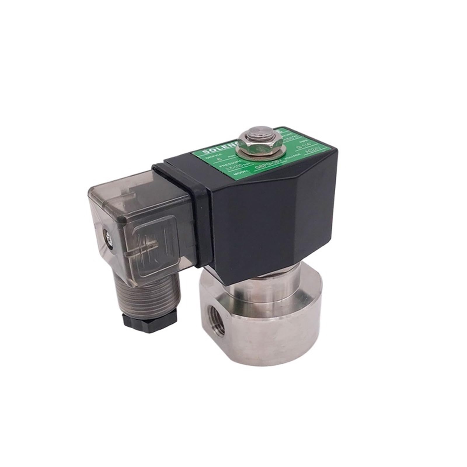 Coasddrld 1/2 3/8 Inch Solenoid Valve 2V Dc Orifice 0Mm Stainless Steel(",Ac0v)