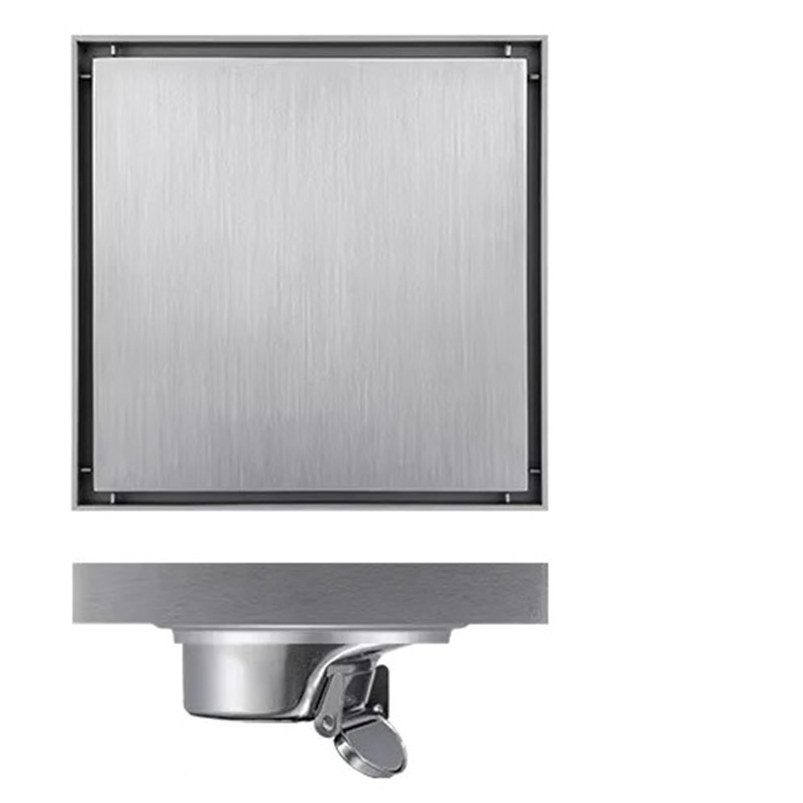 Drenaje De Piso Desagüe de Suelo Invisible con Azulejos en el baño. Acero Inoxidable 304 Desodorante para Baño(15cm x15cm Silver)
