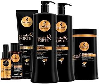 Kit Haskell Cavalo Forte Sh Cond Máscara 1 Litro 6 Itens Completo
