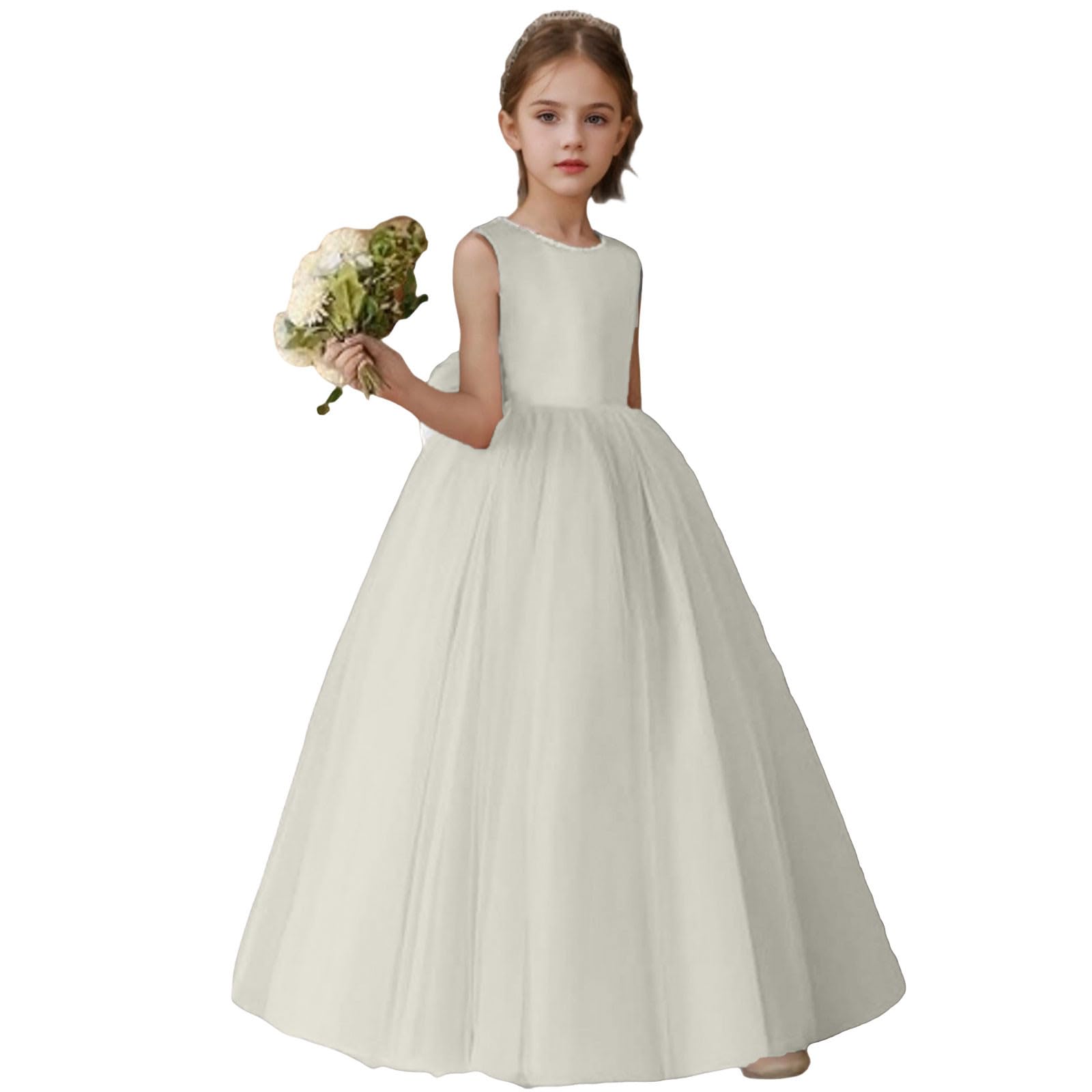 Generisch Elegantes Kleid für Mädchen, Festliche Anlässe, Hochzeit, Geburtstag, Party, mit Schleife