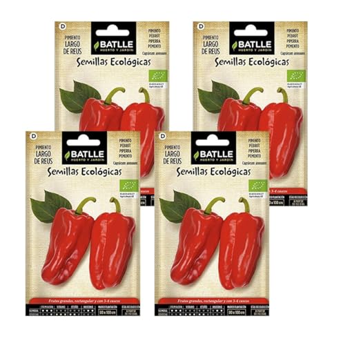 Semillas de pimiento largo reus ecológicoa Semillas Batlle PACK (4)