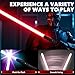 YDDSABER Jedi Sith LED Light Saber, Force FX Heavy Dueling, Rechargeable Lightsaber, Loud Sound High Light with FOC, Metal Hilt, Blaster, (Red)