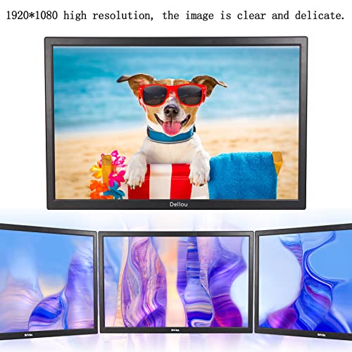 Image of 24 inch Touch Screen Monitoring Surveillance Display Camera Monitor | Multifunctional Interface BNC, HDMI, AV, VGA, USB, PC Input CCTV Screen Computer Surveillance Monitor 1920x1080 Full HD