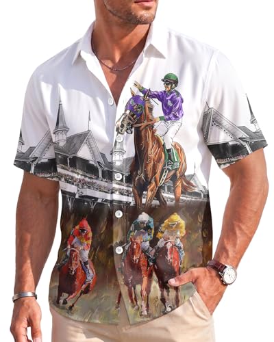 Men's Vibrant Tropical Beach Shirt - Colorful Flamingo Floral Button