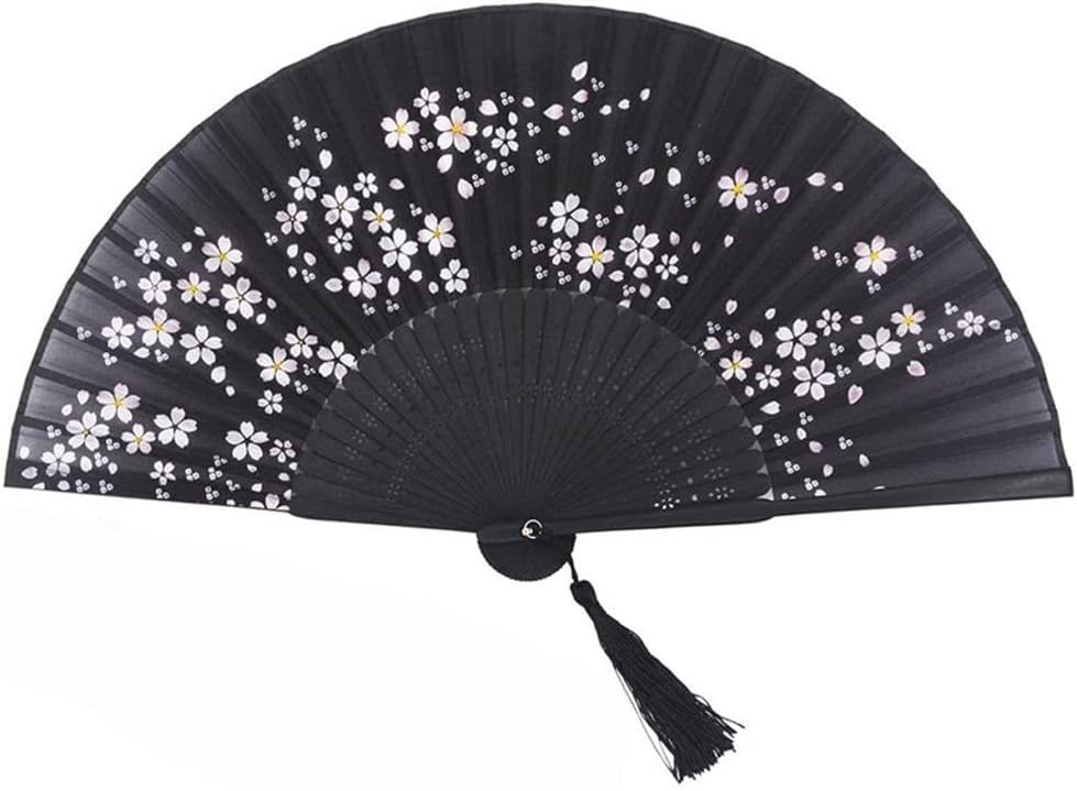 Colorful Printed Lace Folding Fan Ladies Dancing Props Party Wedding Gift Home Decoration
