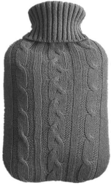 SKUZA Hot Water Bottle, Winter Knitted Hot Water Bottle Bag 2L Large Hot Water Bottle with Woven Cover Hot Water Bottle Knitted Bag Warming Bag (Color : E) (Color : E)