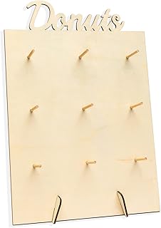 Donut Wall Display Stand Wood Doughnuts Stands Display for Wedding Party Decoration