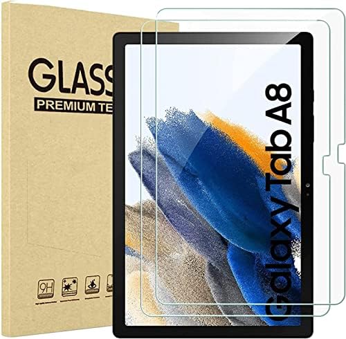 MOBISTAR® 2 Pack Screen Protector for Samsung Galaxy Tab A8 10.5" 2021 SM-X200 SM-X205 Tempered Glass Screen Protector High Definition Super Transparency 9H Hardness for Galaxy Tab A8