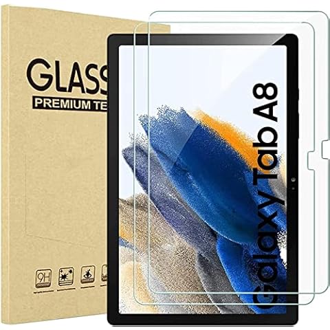 MOBISTAR 2 Pack Screen Protector for Samsung Galaxy Tab A8 10.5" 2021 SM-X200 SM-X205 Tempered Glass Screen Protector High Definition Super Transparency 9H Hardness for Galaxy Tab A8 Cover