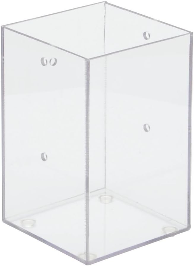 Dispense-Rite MSH-1 Countertop Straw Organizer and Condiment Holder, Clear Acrylic