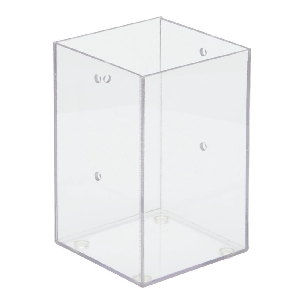 DISPENSE-RITE MSH-1 Countertop Straw Organizer and Condiment Holder, Clear Acrylic, Holds Wrapped/Unwrapped Straws, Stir Sticks or Packets, Pre-Drilled Mounting Holes, Durable Countertop Design