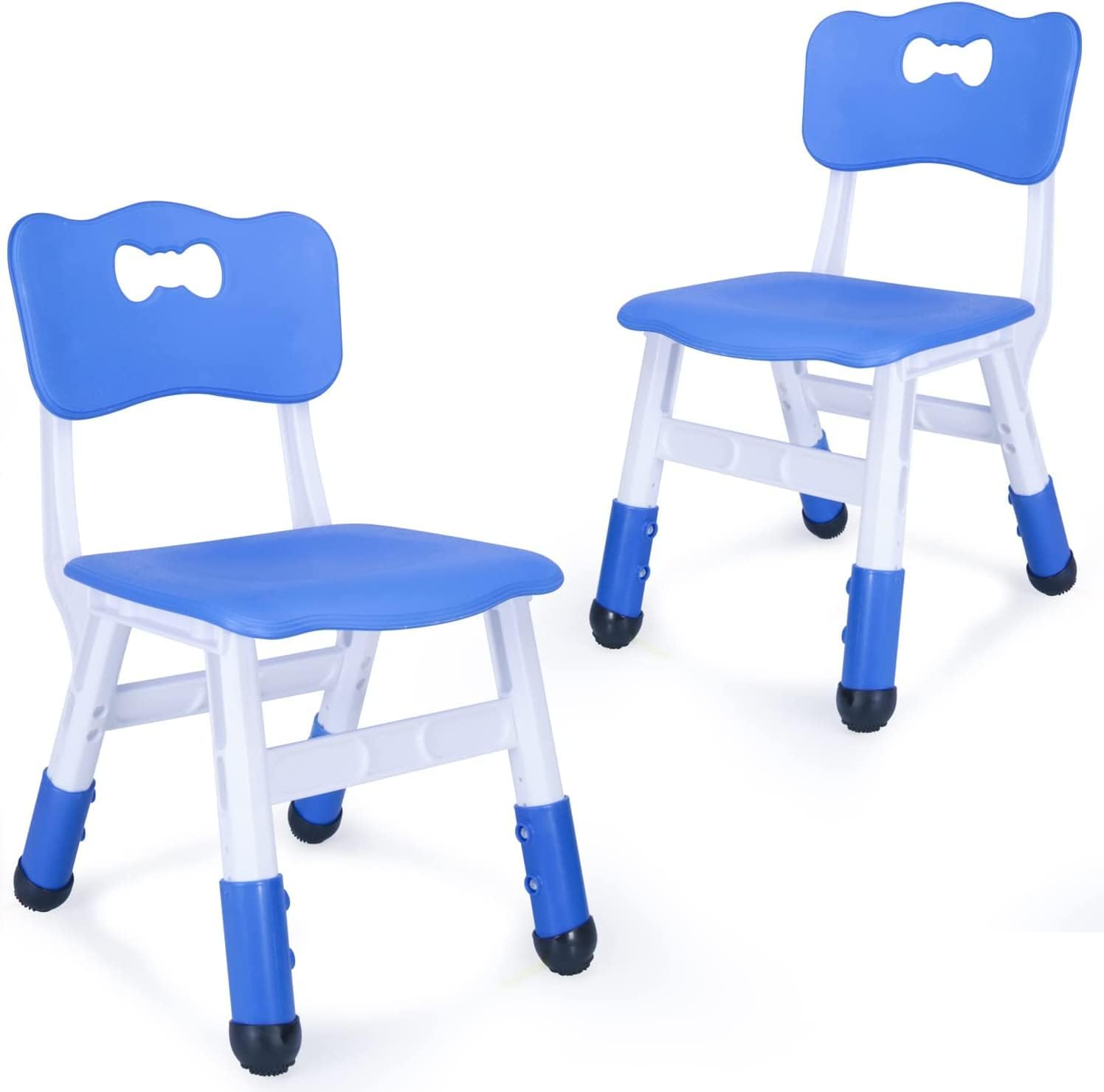 Adjustable Kid Chairs Indoor 3 Level Adjustable Suitable for Children Age 2-6. Maximum Load-Bearing 220LBS Suitable for Family Classroom and Nursery Child Seat Set (2-Pack-Navy Blue) Navy Blue(2 Chair)