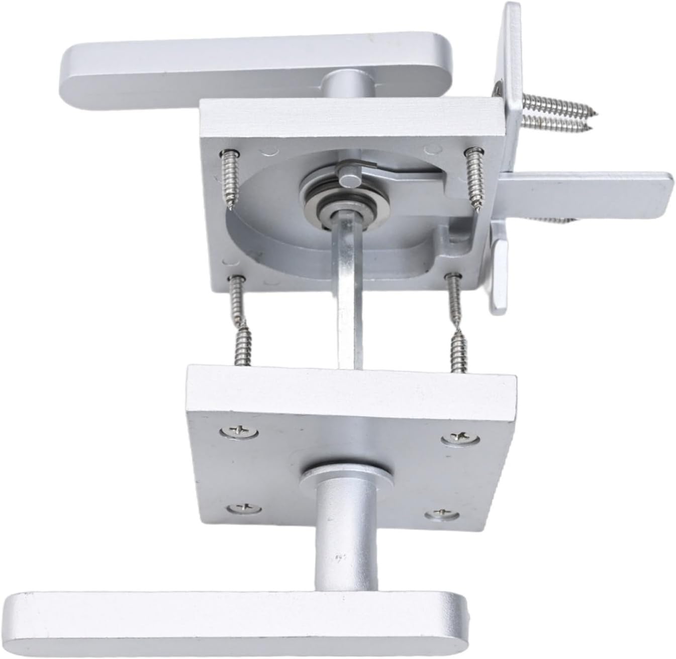 19x14x6cm Garden Door Latch, Double Sided Flip Lock in Heavy-Duty Aluminum for Gates and Fences