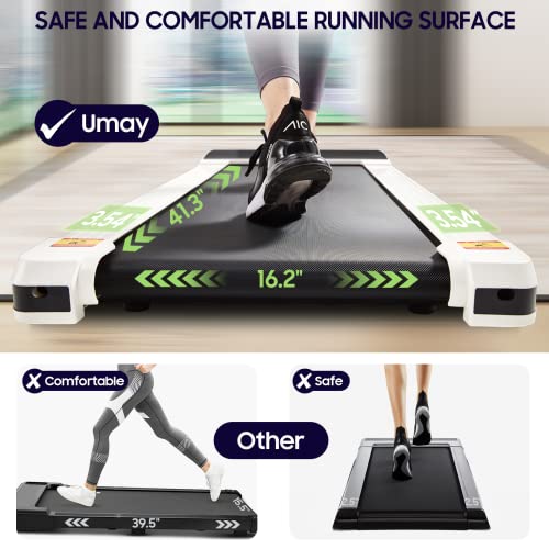 Umay 2 In 1 Walking Pad-Folding Treadmill Installation-Free, Under Desk Treadmill With Bluetooth Speaker, Remote, Spax App And Led Display, 3 In 1 Walking Jogging Running Machine For Home Office #TOP2