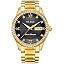 5609: Black Dial&gold Strap