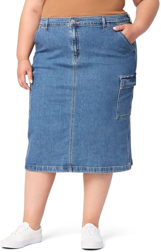 Levi Strauss Signature Gold Women's Everyday Cargo Midi Skirt