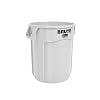 Rubbermaid Commercial Products Brute Vented Container | Heavy-Duty Large Plastic Waste Bin | 76 l, White