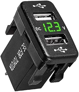 HERCHR Fast-Charging Dual Ports Car Charger for Toyota Vehicles, 2 USB Power Socket
