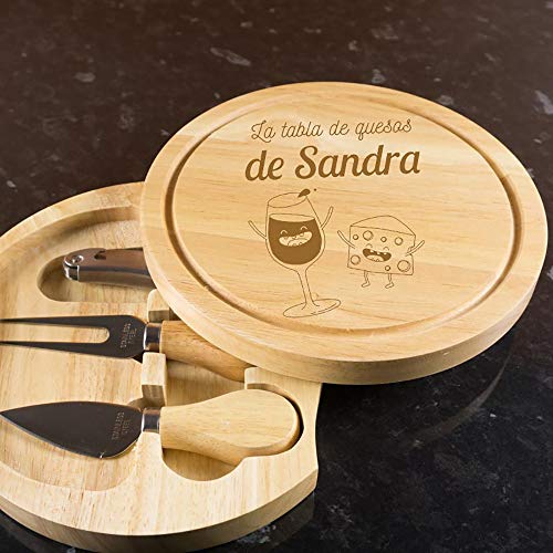 Miniatura 3 de Regalo Personalizado: Tabla De Quesos Grabada Con Motivos Divertidos Y El Texto Que Tú Quieras